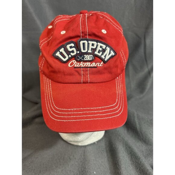 US Open 2007 Oakmont Red Strapback‎ Golf Cap/Hat Aheads Extreme Fit Walter Hagen - Picture 1 of 11